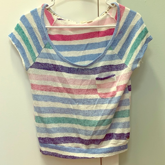 Knitted Roxy Crop Tee - Picture 1 of 4
